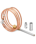 36-inch copper furnace thermocouple with adapter fitting and metal sleeve for Honeywell 30 mV pilot burners