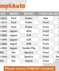 Fitment chart for Heavy Duty Wheel Hub Bearing Replacement For Ford Fusion And Jaguar XJ8 XJR XK8 XKR Kia Spectra Lincoln Zephyr Mazda 3 5 6 Mercury Milan Front Or Rear Easy Install Non ABS