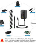 All In One 30W Adjustable Power Supply Adapter For Gadgets, 3V To 12V Output With 5V 2.1A USB Port, 14 Tips, AC To DC Converter