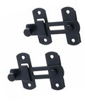 Badass 2 Pack 4 Inch Matte Black Gate Latches Forged From Premium SUS304 Stainless Steel, sturdy design for secure fencing.