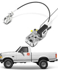 Front Driver Door Latch Assembly With Cable For Ford F150 1992 To 1996, showing lock actuator and cable with Ford truck illustration.