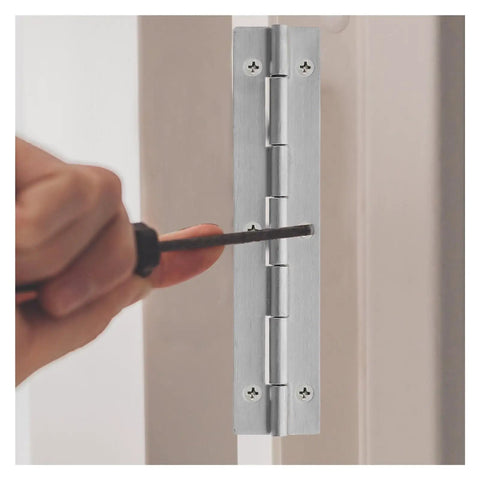 Installing Rotating Concealed Hinges Set for Doors and Cabinets 2 Pieces Heavy Duty 6 Inch Silver Piano Cabinet Door Butt Hinges