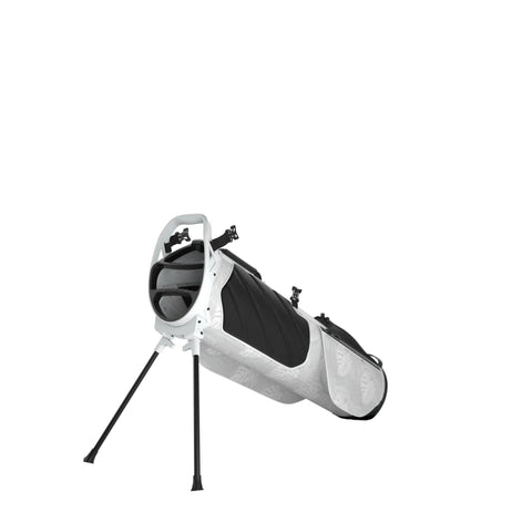 Ultra Compact Three Way Stand Bag For Golfers With Rugged Durable Fabric Two Manual Legs Velour Lined Valuables Pocket Four Pockets