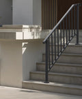Outdoor 5 Step Stair Hand Rail Kit In Black With Installation Kit Carbon Steel Railings For Concrete Steps Porch And Deck Safe For Seniors And Kids Supports Up To 220 Lbs Retro Arch Design