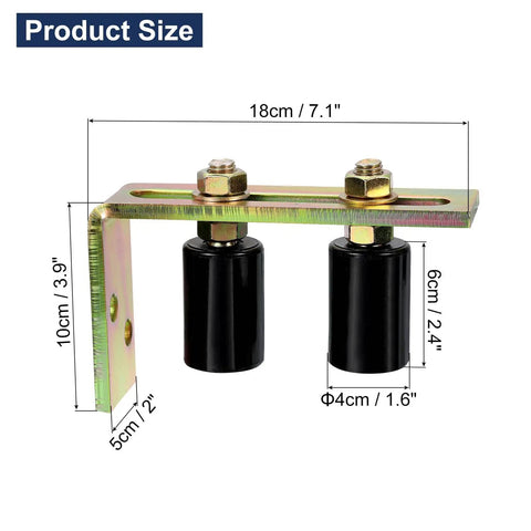Sliding Gate Roller Guide Set With Beefy L Shape Brackets And Nylon Rollers Adjustable Gate Roller Assembly For Sliding Gates Includes Bolts And Nuts Black Finish 2 Sets