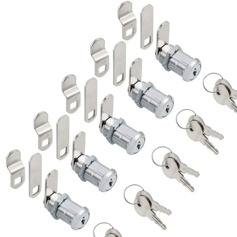 Keyed Alike Cabinet Cam Locks For Tool Boxes, RV Compartments, Mailboxes And Vending Machines, 1 1/8 Inch Cylinder