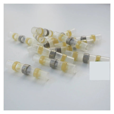Solder Seal Wiring Terminal Kit Quick Connectors For AWG 12 To 10 Wires Insulated Spade And Butt End Connectors Heat Shrink