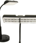 Cordless Desk Lamp With Adjustable Gooseneck, Super Bright Battery Powered LED Light, Uses Batteries Or Included AC Adapter, Cool White 5000K, Great For Desks, Pianos, And Nightstands, black base and gooseneck