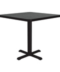 30-Inch Square Bar Table For Cafes And Break Rooms With 29-Inch Tall Height, One And One Quarter Inch Montana Granite High-Pressure Laminate Top shown