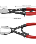 Automatic Locking Ratcheting Hose Pinch Off Pliers 10 Inch Heavy Duty Swivel Jaw Clamp with Comfort Grip Handles measurements