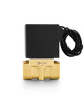 Brass Electric Solenoid Valve 2 Way Direct Acting Normally Closed 12V DC Three Eighths Inch NPT Fluid Control