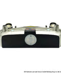 1957 Chevy Bel Air Floating Wall Shelf with LED headlights, retro classic car decor, black finish, rear view