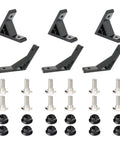 Top Tier 3Pc Set Of Heavy Duty Aluminum Extrusion Angle Brackets For 40X40 Profiles With T Slot Nuts And Bolts, black brackets and hardware.