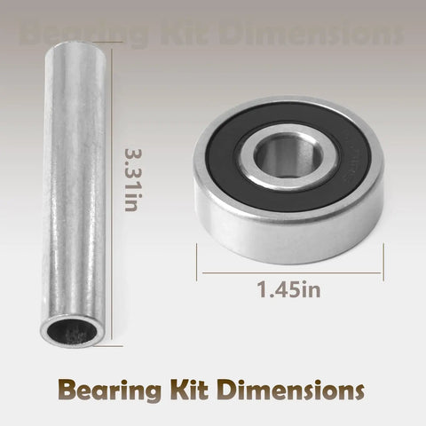 6301RS Ebike Wheel Bearing Kit For Tuttio Soleil01 Series dimensions with 1.45in bearing and 3.31in tube