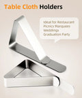 12 Pack Heavy Duty Tablecloth Clips, Stainless Steel Rust Proof Tablecloth Clamps For A Secure Fit, easy pinch slide installation