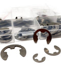 290 Piece E Clip Circlip Washer Kit In 304 Stainless Steel For 1.2 To 15 MM Shaft Sizes External Retaining Ring Clips Set