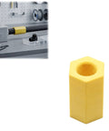 Heavy Hitter Conduit Coupler Compatible With M20 For Seamless Wire Pulling And Outdoor Job Site Runs Smooth Cable Path Continuity, yellow 3D printed coupler.