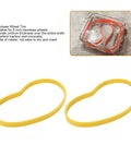 2 Pack 0.49 x 0.12 In Non Slip Wear Resistant Yellow Rubber Band Saw Tires For 8 Inch Woodworking Bandsaw Wheels Replacement Tires That Improve Blade Tracking And Traction displayed on surface