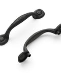 Solid Core Kitchen Cabinet Pulls Pack Of 10 In Black Iron For Doors And Dresser Drawers Luxury Hardware With Three Quarters Of An Inch Hole Center
