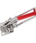Heavy Duty Adjustable Toggle Clamp Latch for Cabinets and Suitcases, Rugged Metal Build With Super Strong Grip, red handle