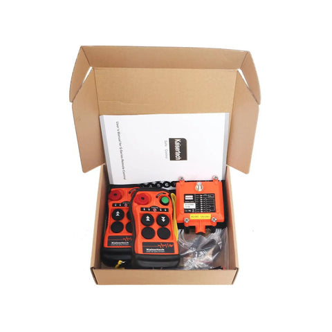 Dual Speed Wireless Crane Hoist Remote Control With 100 Meter Range, Ultra Fast 0.01 Second Response, Heavy Duty Industrial Grade Controller For Cranes, Hoists, Winches And Construction Vehicles, 2 Keys in box