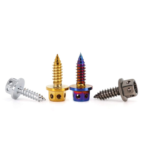 PVD Blue Burnished 304 Stainless Steel External Hex Flange Self Tapping Screws Set M4 And M5 in various colors, 10 pieces