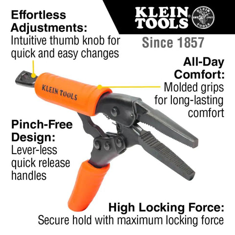 Locking Pliers Set Three Piece Long Nose 6 Inch Curved Jaw 7 Inch And 10 Inch Heavy Duty High Torque Mole Grips For Clamping