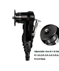 Lyshujli pneumatic chamfering tool, black mini air-powered beveler with adjustable 0.1-0.9 mm size