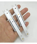 Top Shelf Side Mounted Ball Bearing Drawer Slides One Pair shown in hand, 140mm steel slides for smooth full extension.