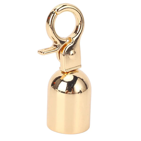 10 Pack Top Shelf Gold Rope End Snap Hooks, No Sweat Zinc Alloy Fastener Set With Screws, Heavy Duty bell-shaped hook