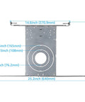 New Construction Mounting Plate For Led Recessed Lighting Kits Three Quarter Inch And Six Inch Compatible Upgrade shown in full with dimensions.