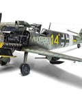 Messerschmitt Bf 109 G5 G6 1 24 scale model kit with slide molding showing detailed engine and markings on fuselage.