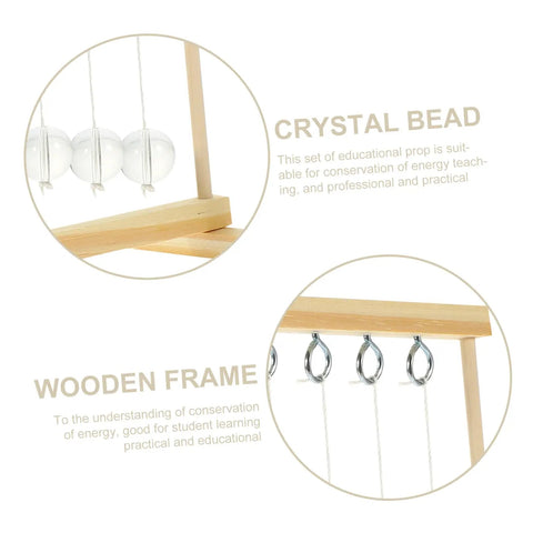 DIY Snake Shape Pendulum Energy Conservation Science Kit with wooden frame and crystal beads for hands-on experiments.