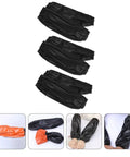 Built Different Waterproof PVC Oversleeves Three Pack Long Arm Protectors in black and orange for kitchen and garage projects.