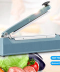 8 Inch 200mm Impulse Sealer 300W No Warm Up Required Manual Plastic Poly Bag Heat Sealing Machine with vegetables