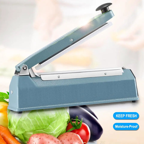 8 Inch 200mm Impulse Sealer 300W No Warm Up Required Manual Plastic Poly Bag Heat Sealing Machine with vegetables