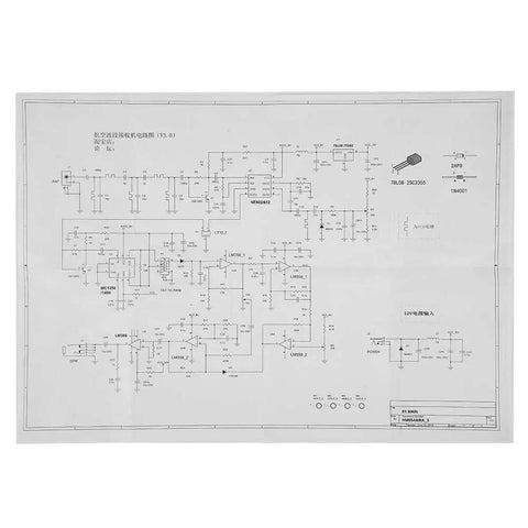 Airband Radio Receiver 118-136MHz AM Crystal Clear Reception DIY Kit schematic with component layout