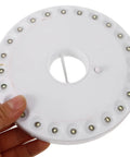 Top view of Portable Round Camping Lantern With LED Lights For Outdoor Use Waterproof Tent Light, showing LED bulbs and design