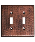 Hand Hammered Copper 2 Gang Light Switch Cover Plate Made To Last With A Rich Patina Over Time Premium Decorative Boss Look Wall Plate