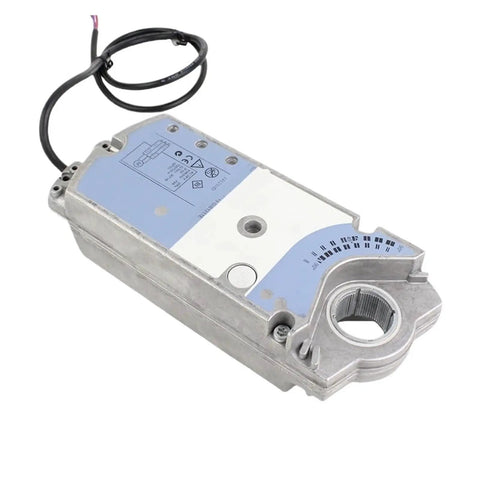 Rock Solid Rotary Air Damper Actuator For HVAC Ventilation AC 24V Three Position Drive With 35Nm Torque And Fast 150S Response on a gray background.