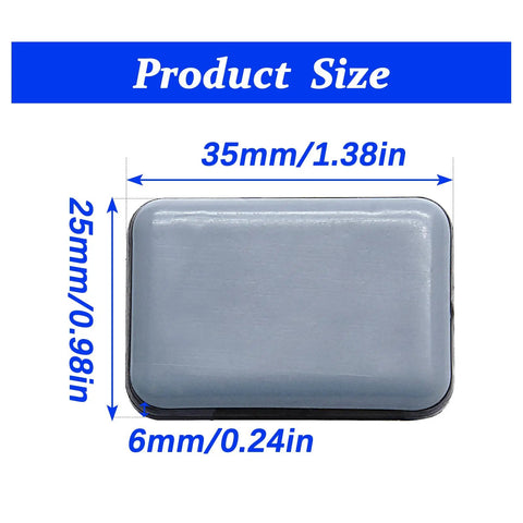 24 Piece Self-Adhesive Teflon Furniture Sliders Set That Make Moving Furniture A Breeze, Rectangle 35x25mm size detail