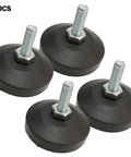 Heavy Duty M8 Thread Leveling Feet Lock Down Your Home Gym Setup With Zero Wobbles Tough Floor Protectors For Exercise Bikes And Workout Gear set of four rubber bases