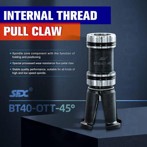 Precision Spindle Pull Claw With 90 Degree Pull Stud One Piece Design For Cnc Tool Changer grips with four-petal claw detail.