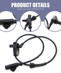 Zeathery rear left ABS wheel speed sensor cable with two sensor ends, black automotive wiring harness