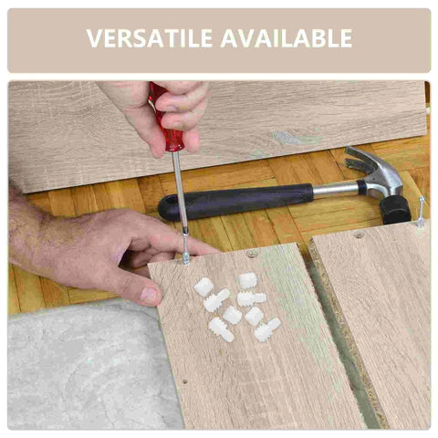 Get A Sweet Deal On This 80 Pcs White Nylon Cabinet Expansion Plug Set, The Ultimate Threaded Inserts Furniture Repair Kit For Solid Wood Screws And Hinge Mounting Jobs That Truly Hold Tight So You Can Fix Any Damaged Cabinet Without Stress Or Hassle At, white nylon plugs for cabinet hinge repair on wood panels