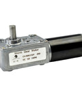 Worm gear motor with gearbox, 12V DC, 9 RPM, metal housing and black motor body