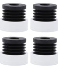 4 Piece Anti Vibration Feet And Shock Absorbing Pads for 3D Printers, black and white rubber and ABS design