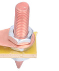 Heavy Duty Magnetic Welding Support With Copper Tail Holds 3KG Strong Suction For Mechanical Repair And Ground Clamps close-up view with copper connector.