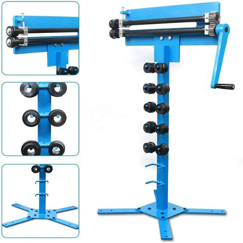 Heavy Duty Sheet Metal Bead Roller Machine With 6 Die Sets Rotary Beading Bender For 1.2 mm 18 Gauge Steel 457 mm Throat Depth Pro Grade Swaging And Burring Tool Built From 235 Steel And 45 Steel