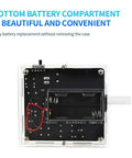 Hands On Soldering Practice Kit For Teens And Kids With Electric Magnetic Transmitter Educational Electronics Kit Mini DIY Shooting Game Toy Gift For Boys And Girls showing bottom battery compartment.